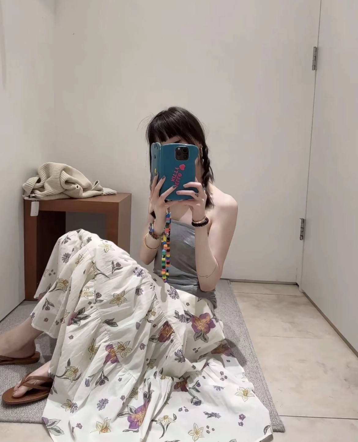 水洗定制棉花色法式时尚百搭夏季显瘦中式长裙 632