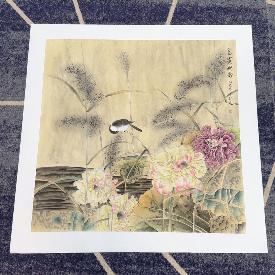 国画国画作品山水花鸟纯手绘