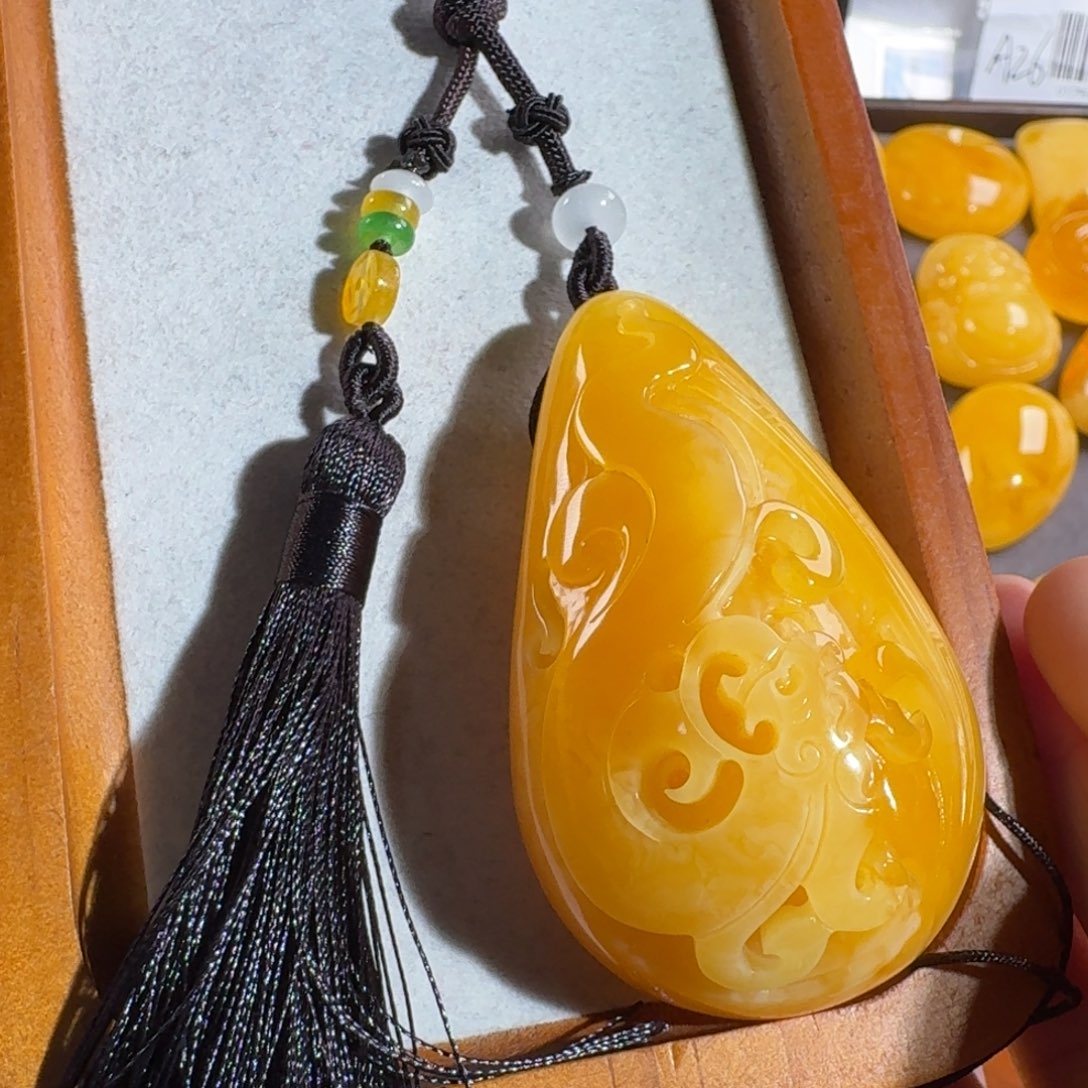 蜜蜡毛衣链未镶嵌