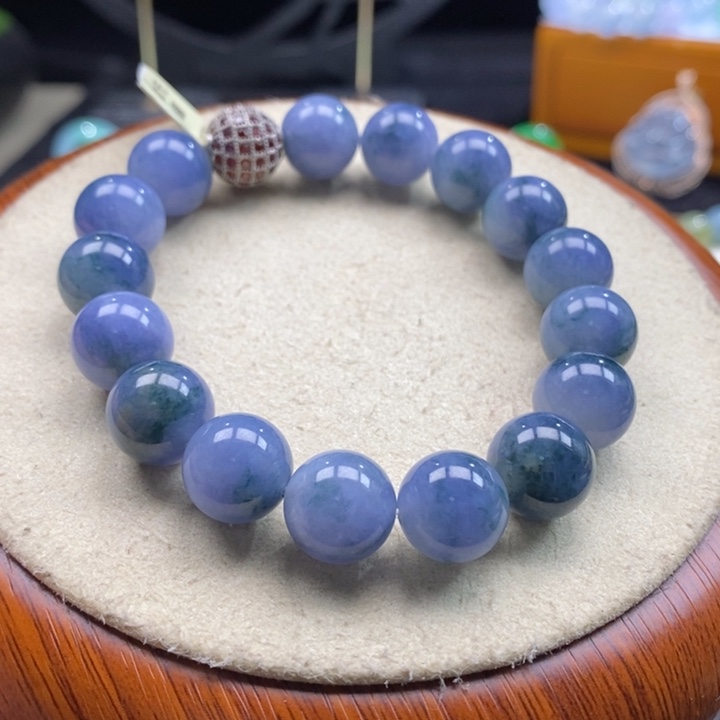 翡翠吊坠(不含链)未镶嵌翡翠蓝妖紫手串