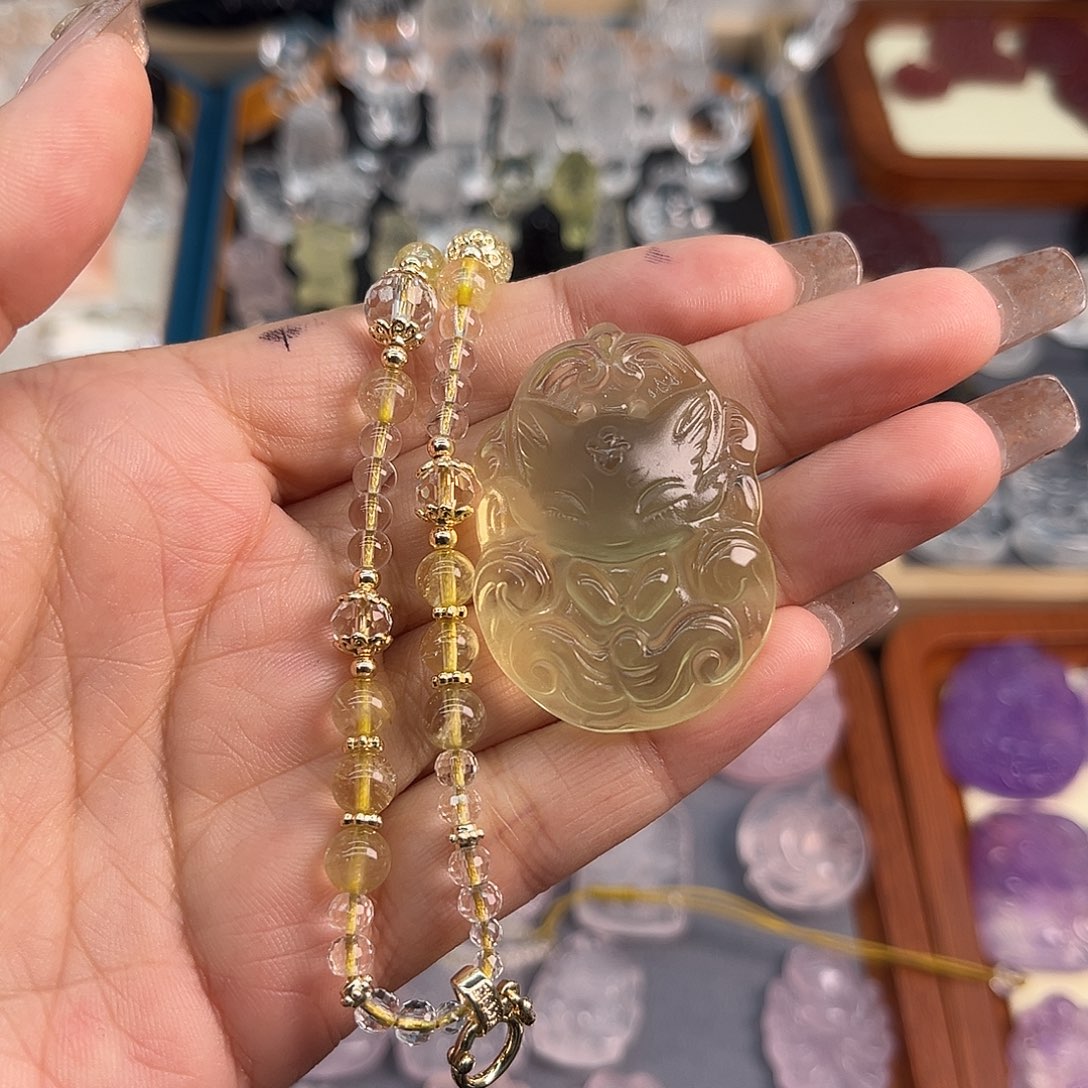 水晶珠宝半成品未镶嵌小*咪67