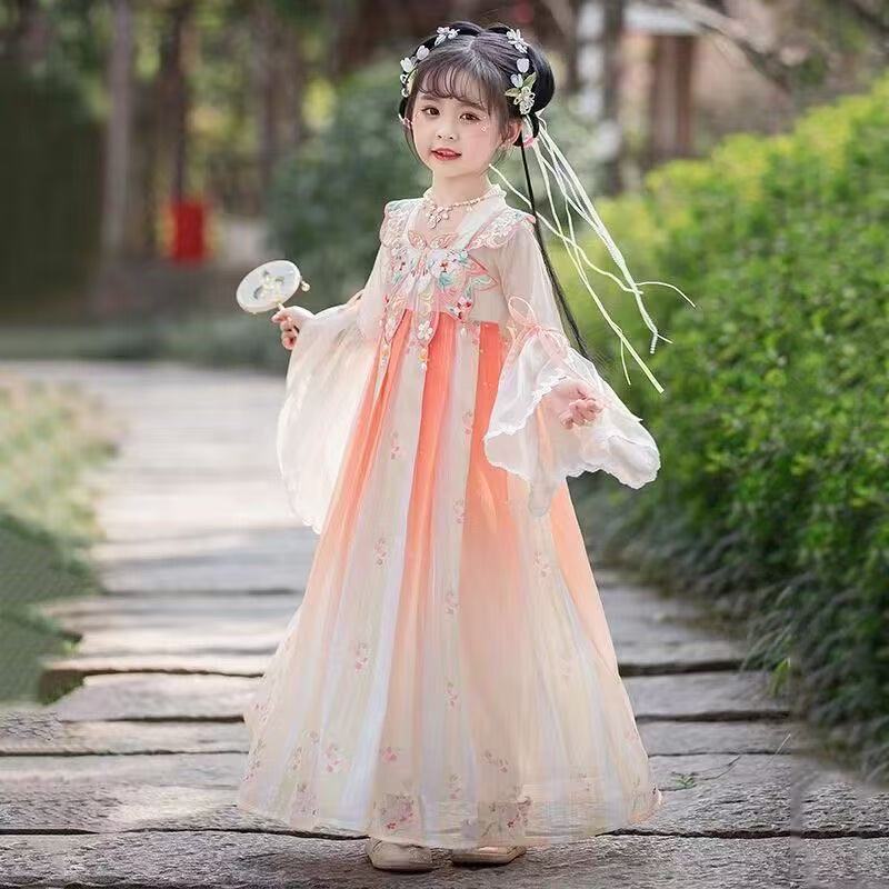 女休闲风中国风汉服夏季古风仙裙小女孩飘逸仙气公主夏季