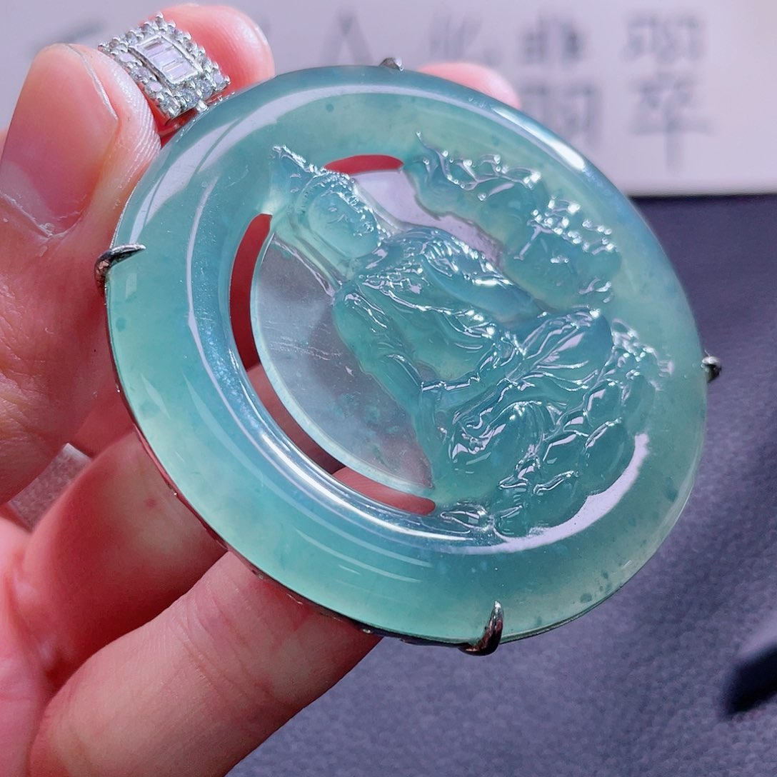 翡翠颈饰银S925镶嵌888888888