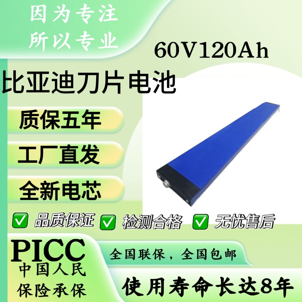 60伏120安磷酸铁锂电池，家用三轮四轮，质保5年