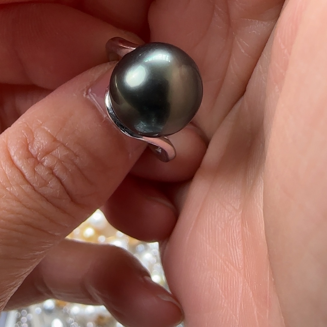 海水珍珠戒指银S925镶嵌