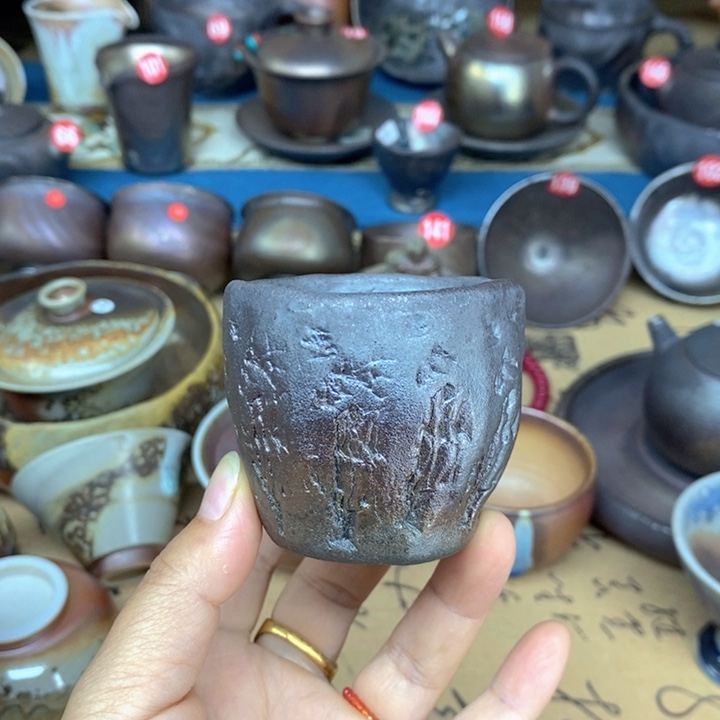 杯子全手工纯柴烧裸烧茶器