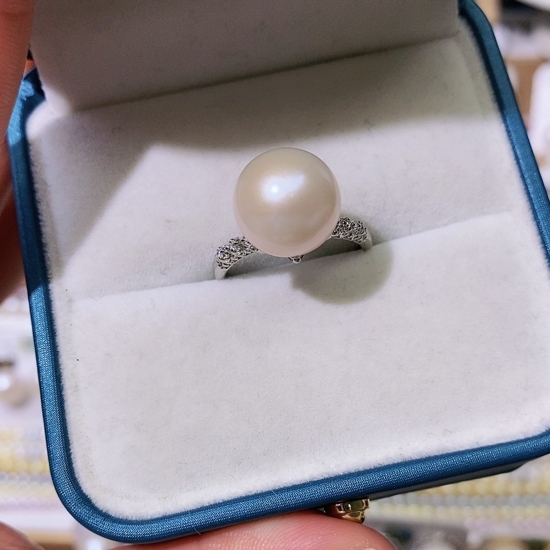 淡水珍珠戒指合金