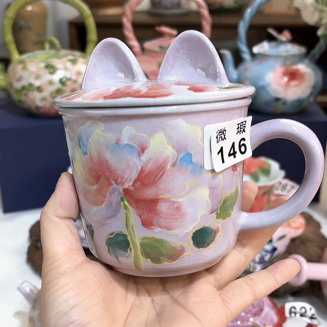 景德镇手绘高温釉下彩陶瓷茶具