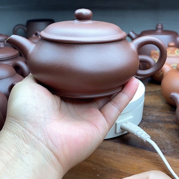 茶壶紫砂老紫泥明炉220cc