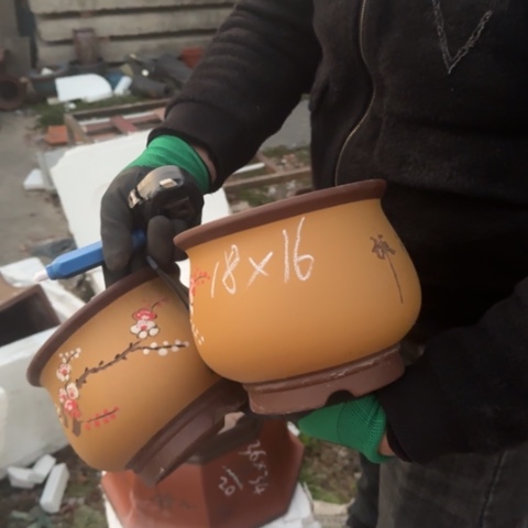 红陶紫砂花盆盆景盆栽