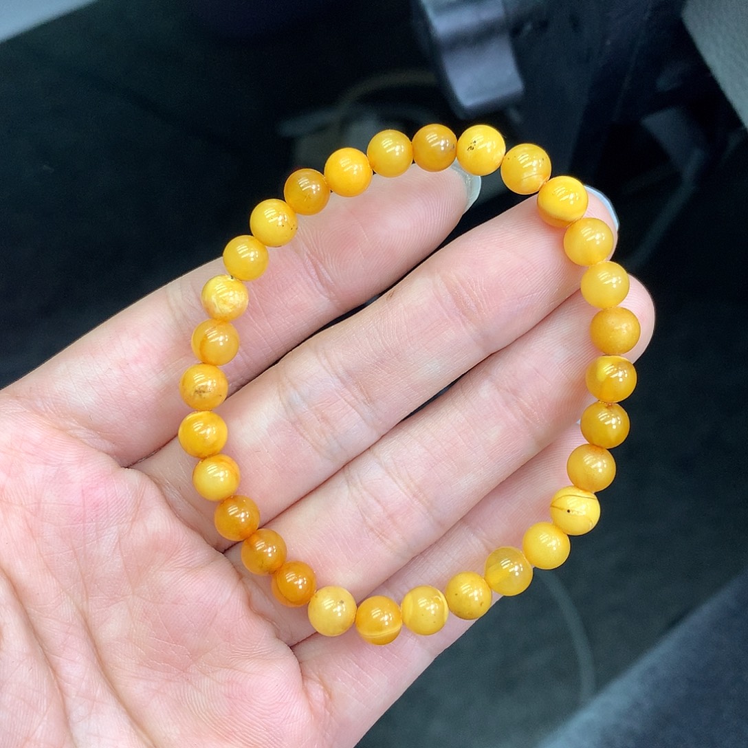 琥珀未镶嵌珠宝奇石6mm➕