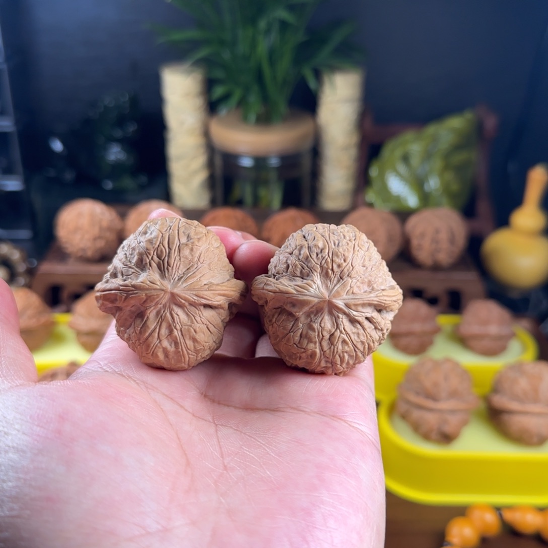 把件文玩核桃全品无修南瓜墩43尺肚43克重43全家福