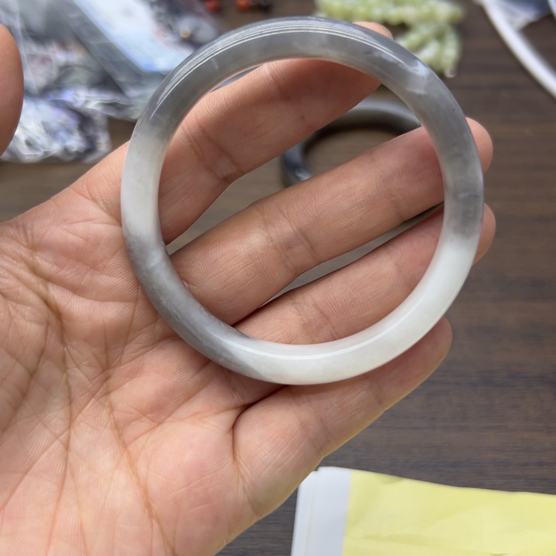 和田玉未镶嵌手镯56.3圈围799