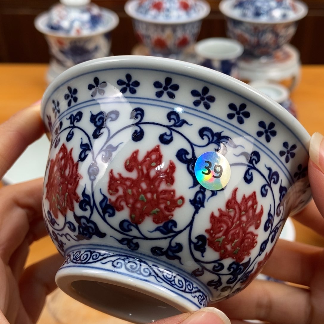 手绘现代茶具非古董