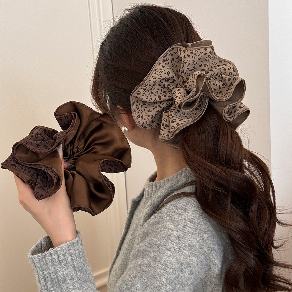 初秋四层精致锁边大肠发圈高级感丸子头花发绳气质发绳百搭扎头绳