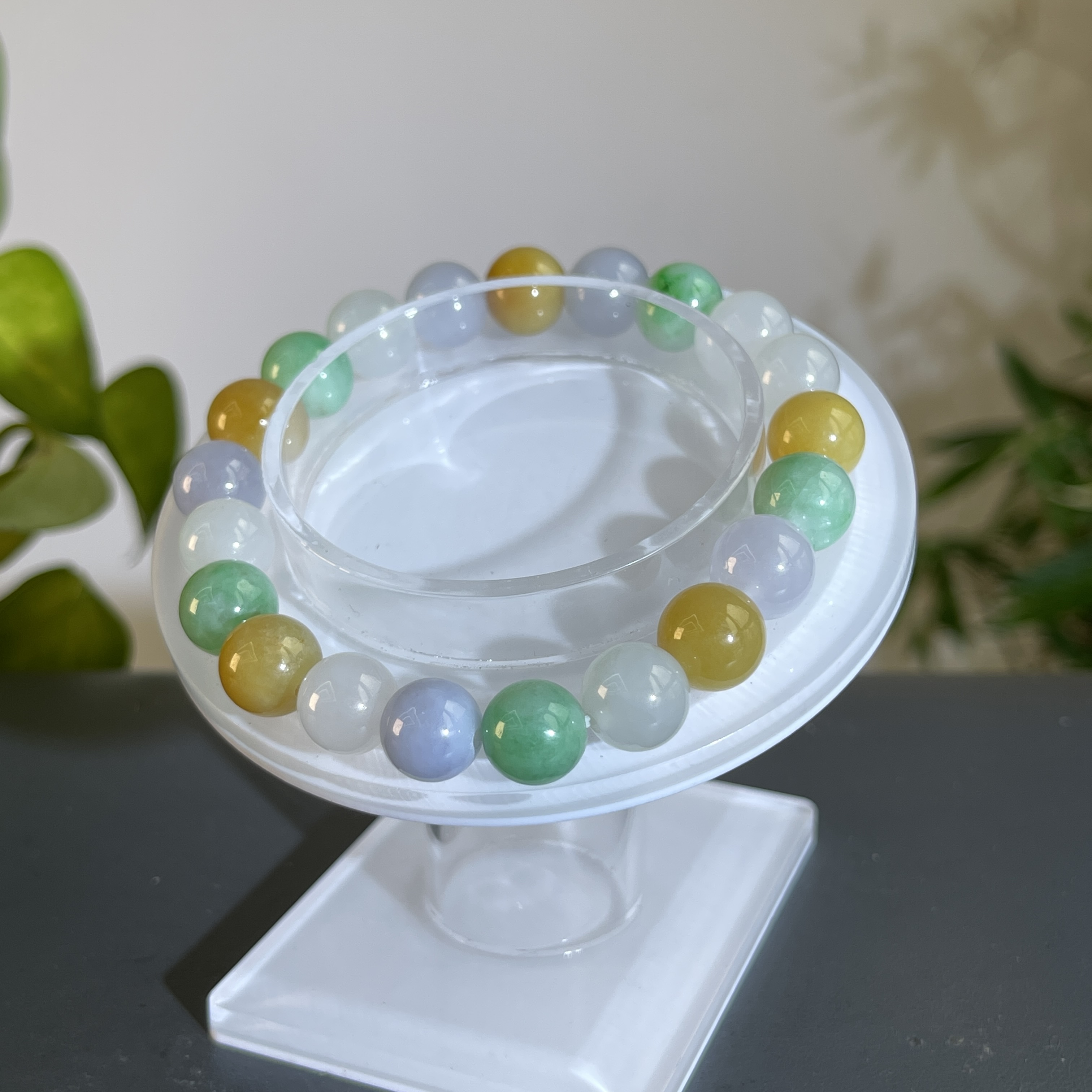 JXW03-123 天然缅甸A货翡翠 翡翠手串