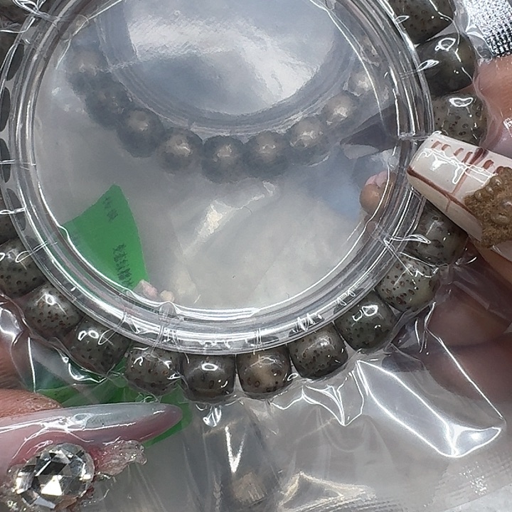 星月菩提手串563高端黑灰星月菩提98桶单圈