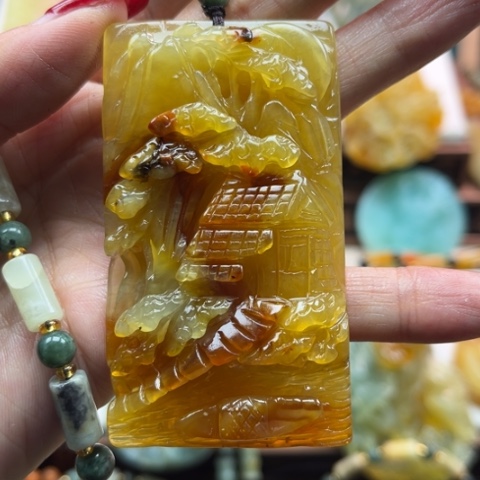 岫玉挂件未镶嵌挂件
