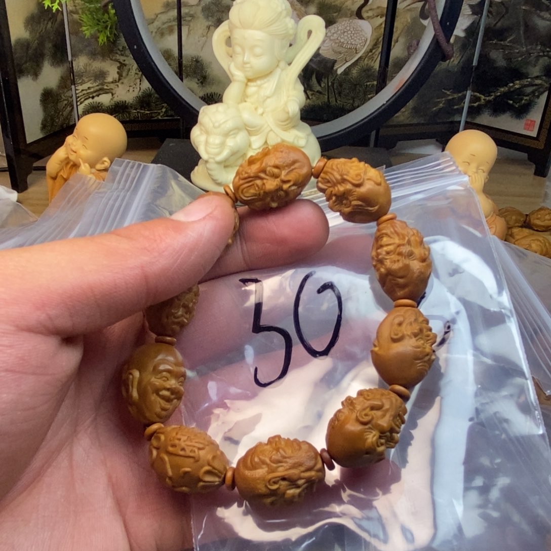 橄榄核手串/手链橄榄核雕刻工艺手串7