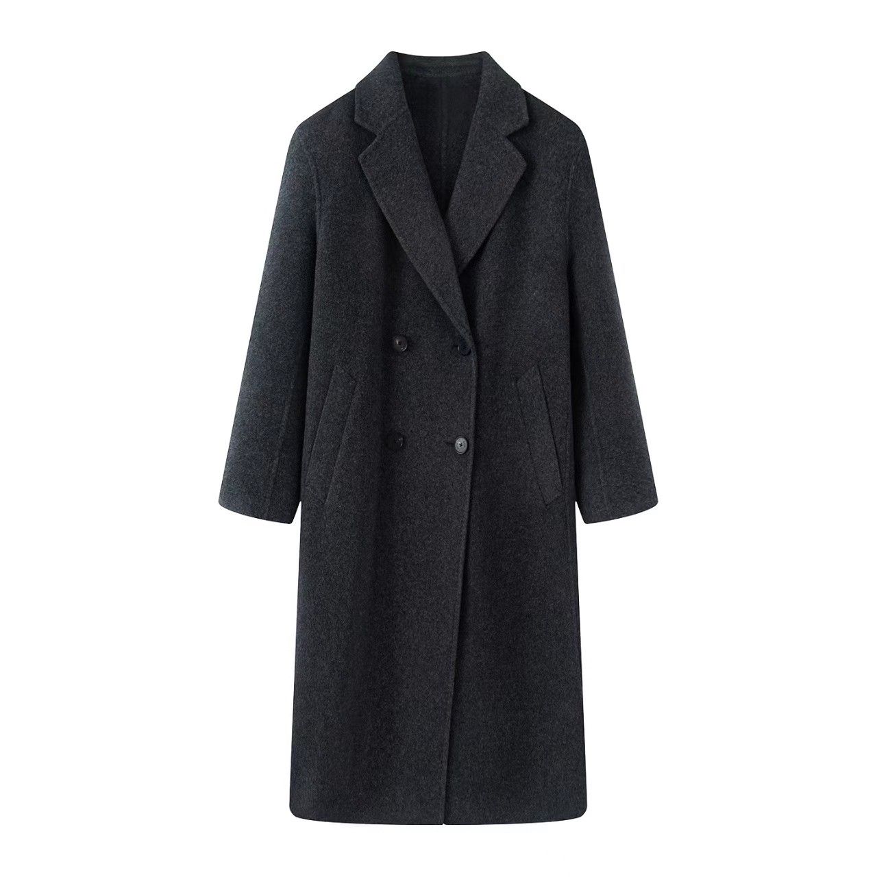 迪家商场同款轻奢冬季新款时尚百搭宽松显瘦双面呢大衣外套女3270