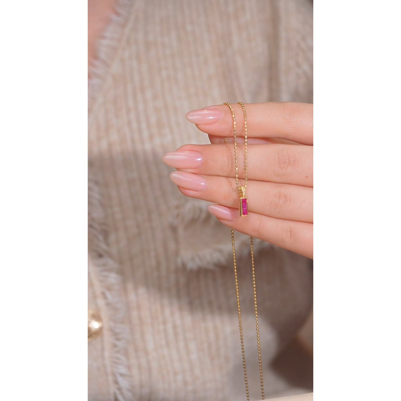 红宝石吊坠不含链18K金镶嵌（0.50ct）@@U8564