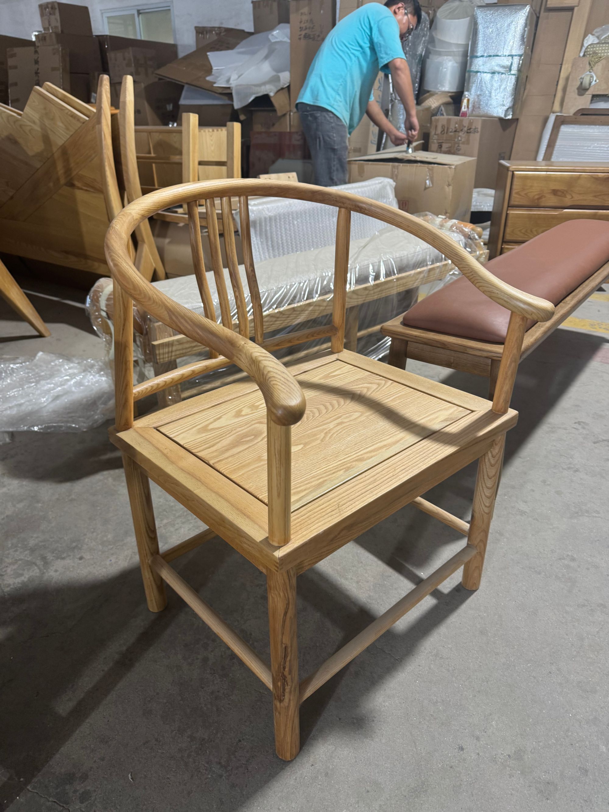 QY清仓-K8118全实木白蜡木餐桌椅