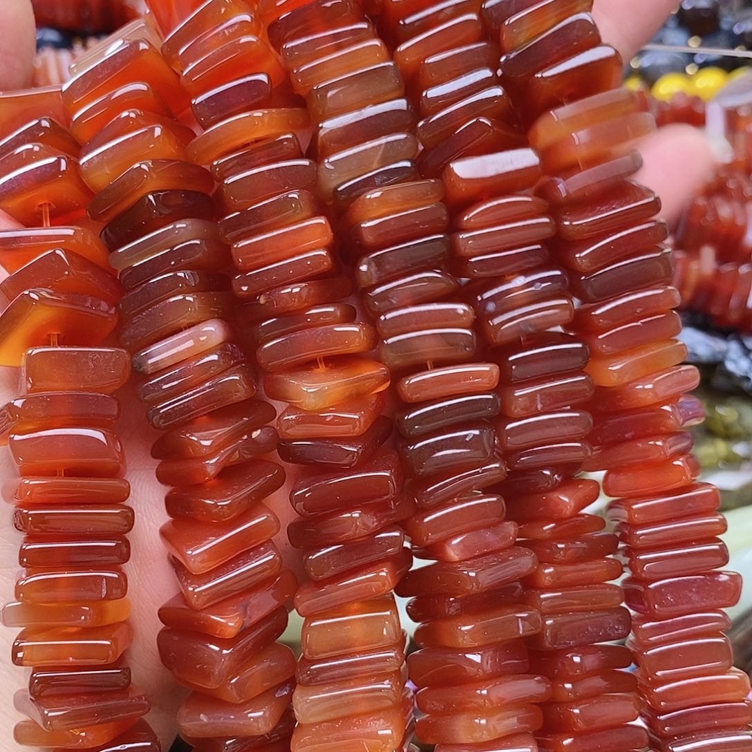 玛瑙/玉髓未镶嵌珠宝半成品玛瑙隔片一条