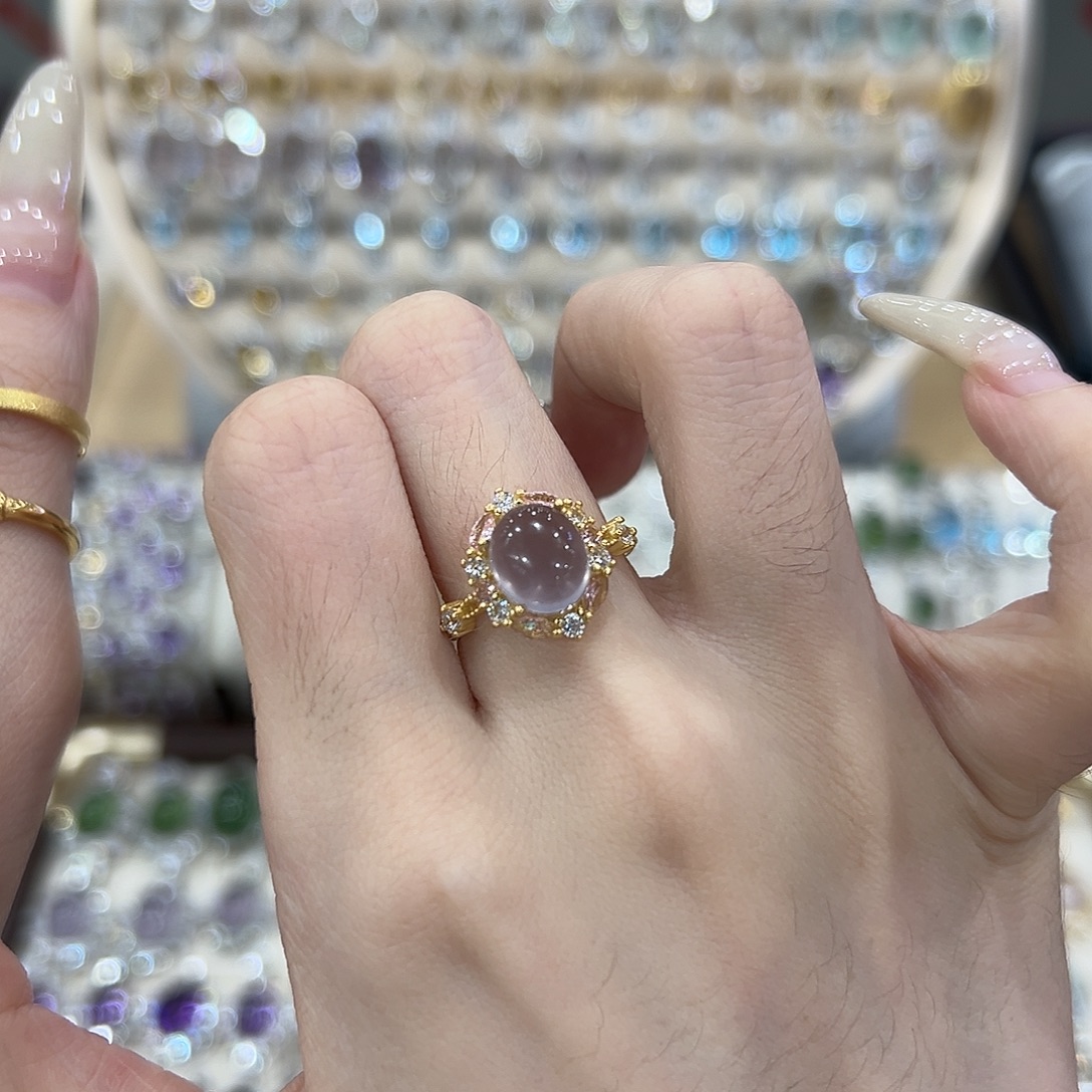 萤石银S925镶嵌戒指