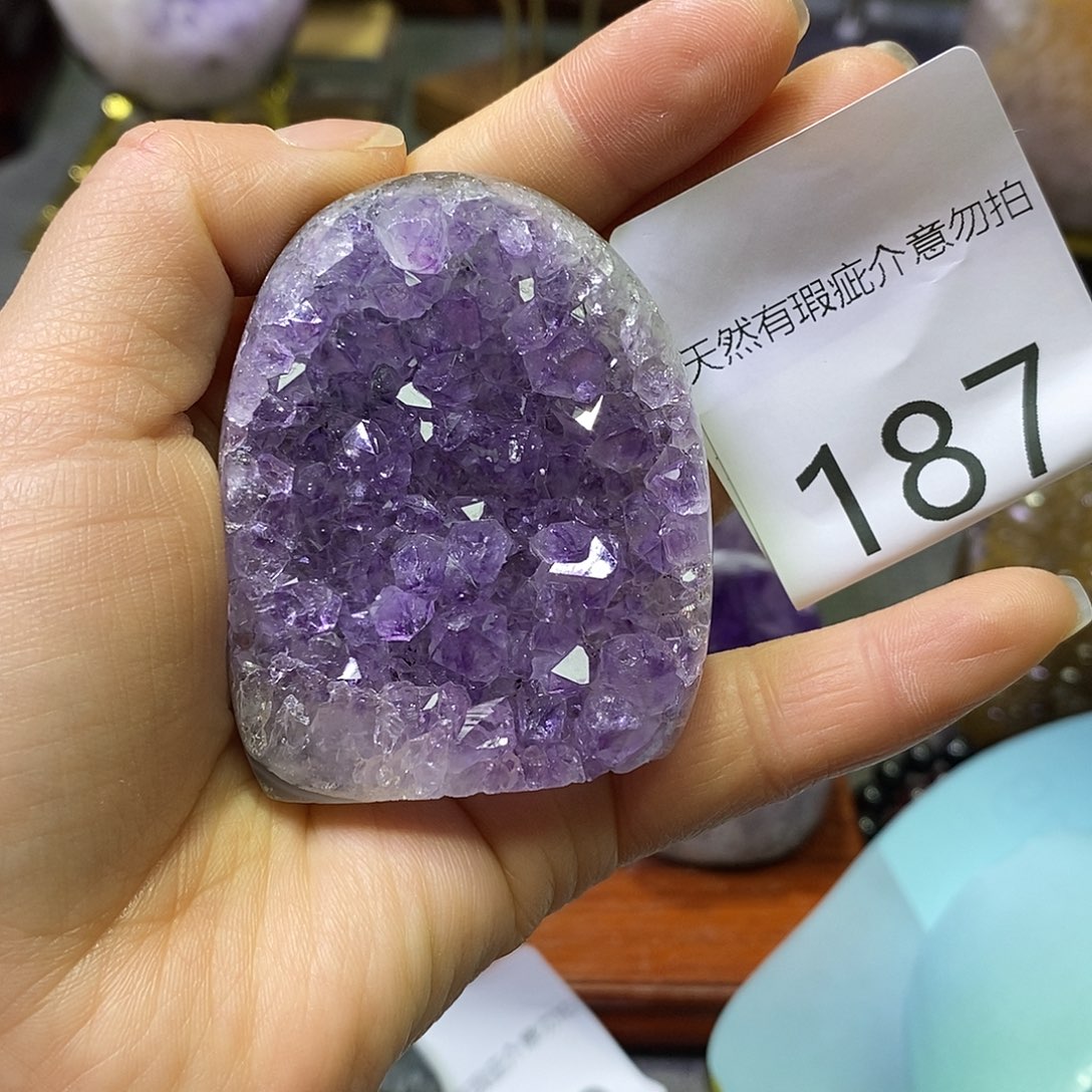 珠宝半成品紫晶未镶嵌