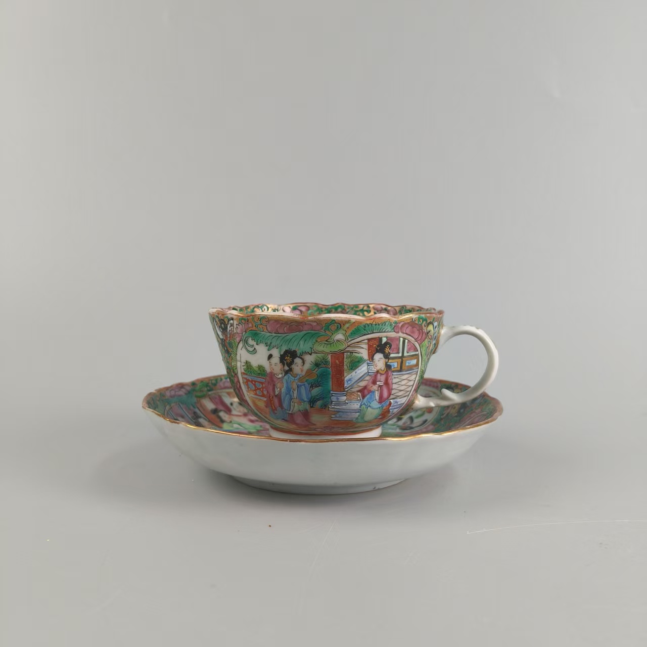 晚清 广彩杯碟套RR-5009-5008