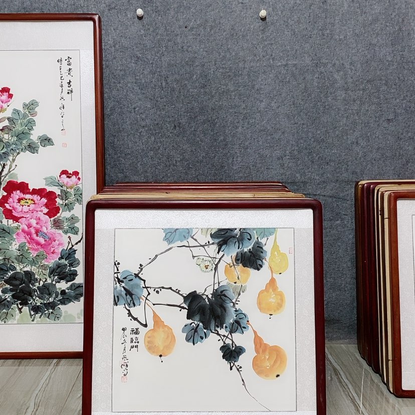 【闪购商品】国画书画作品带框65×65厘米