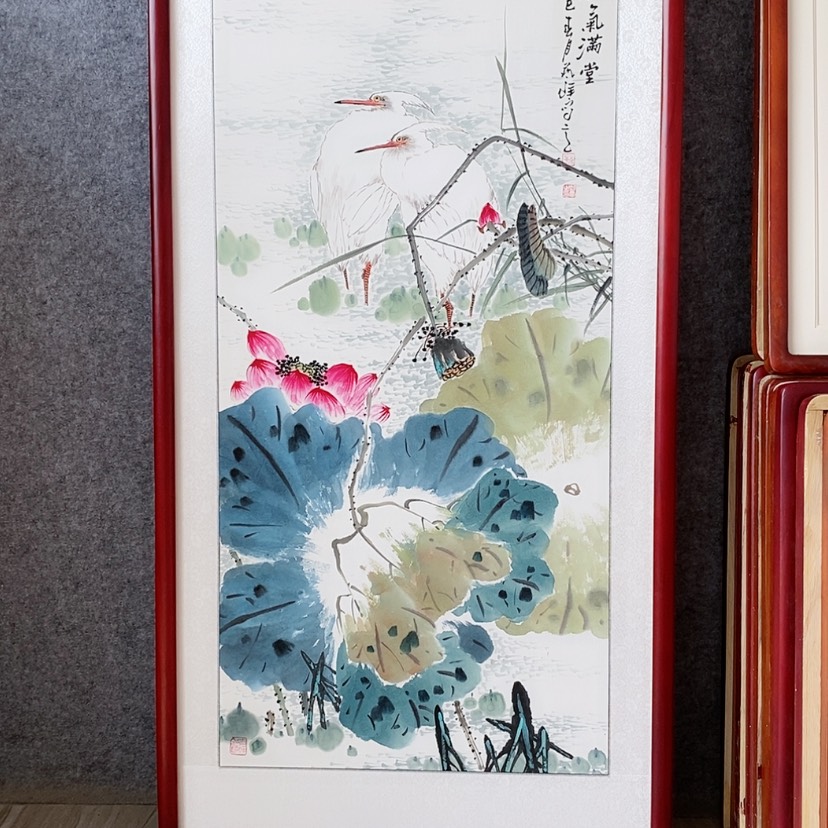 【闪购商品】国画书画作品带框125×65厘米