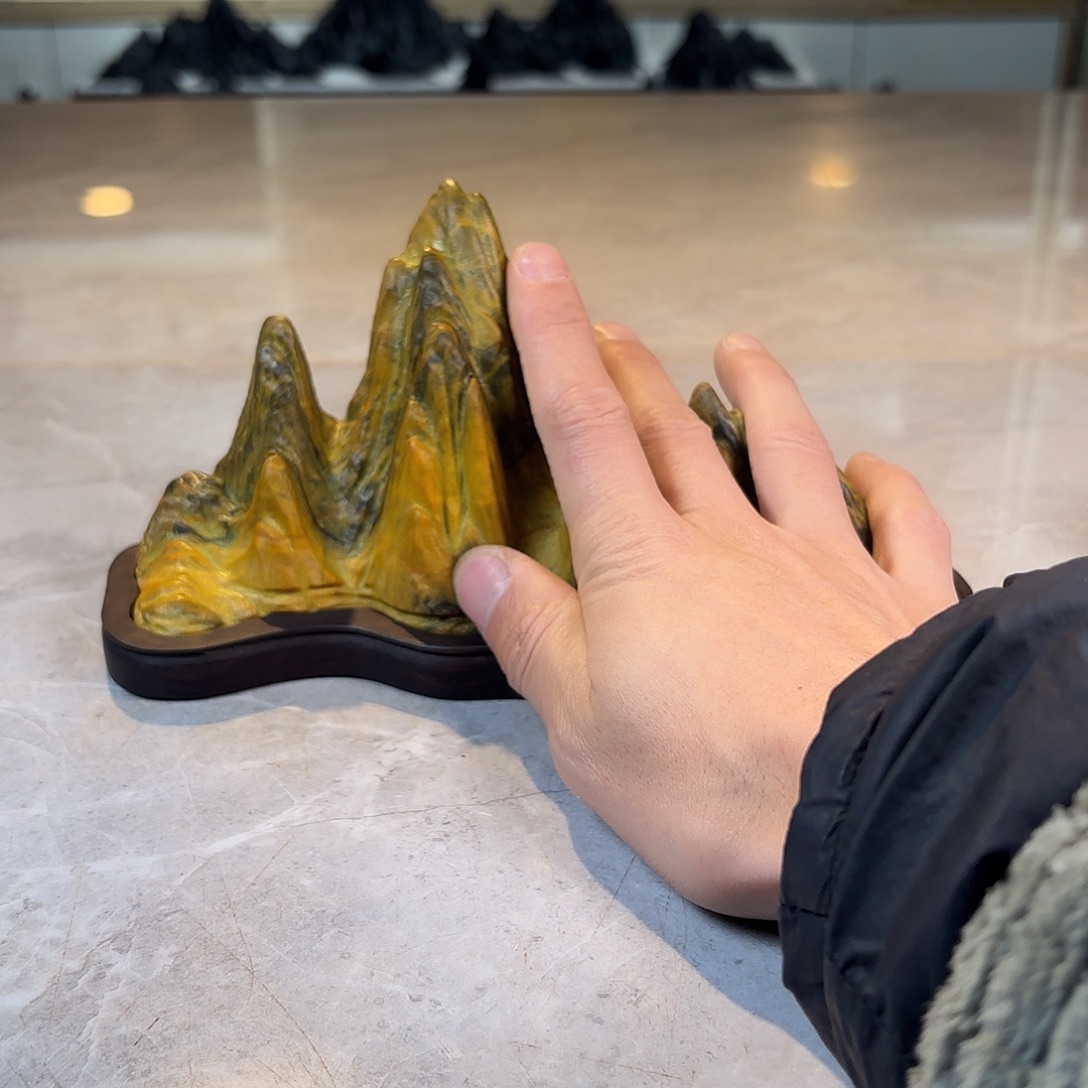 芳***兰陶灵璧石手工雕刻奇石摆件