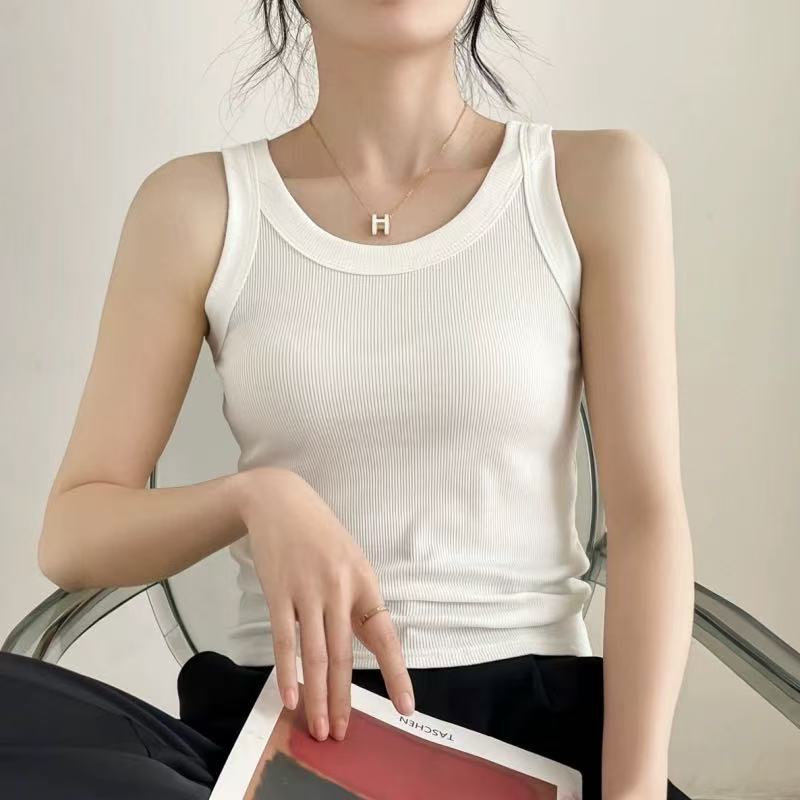 女款空调冰凉丝螺纹宽肩背心36-5232