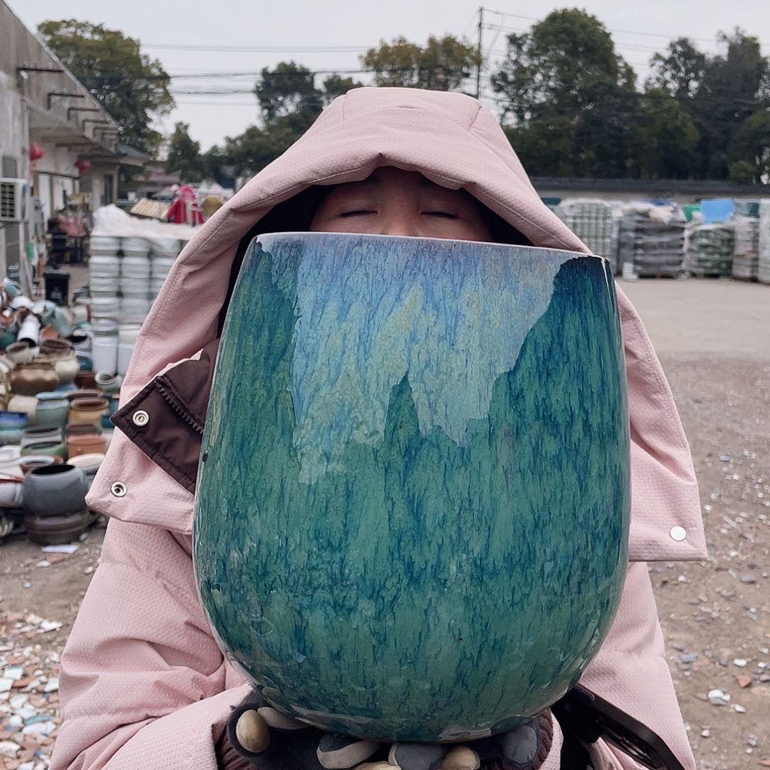 红陶王嫂花盆0214-604