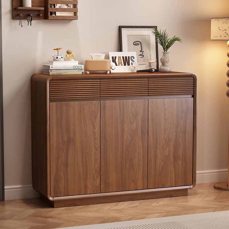 实木鞋柜家用门口大容量2025新款中式抽屉多层玄关收纳柜靠墙一体