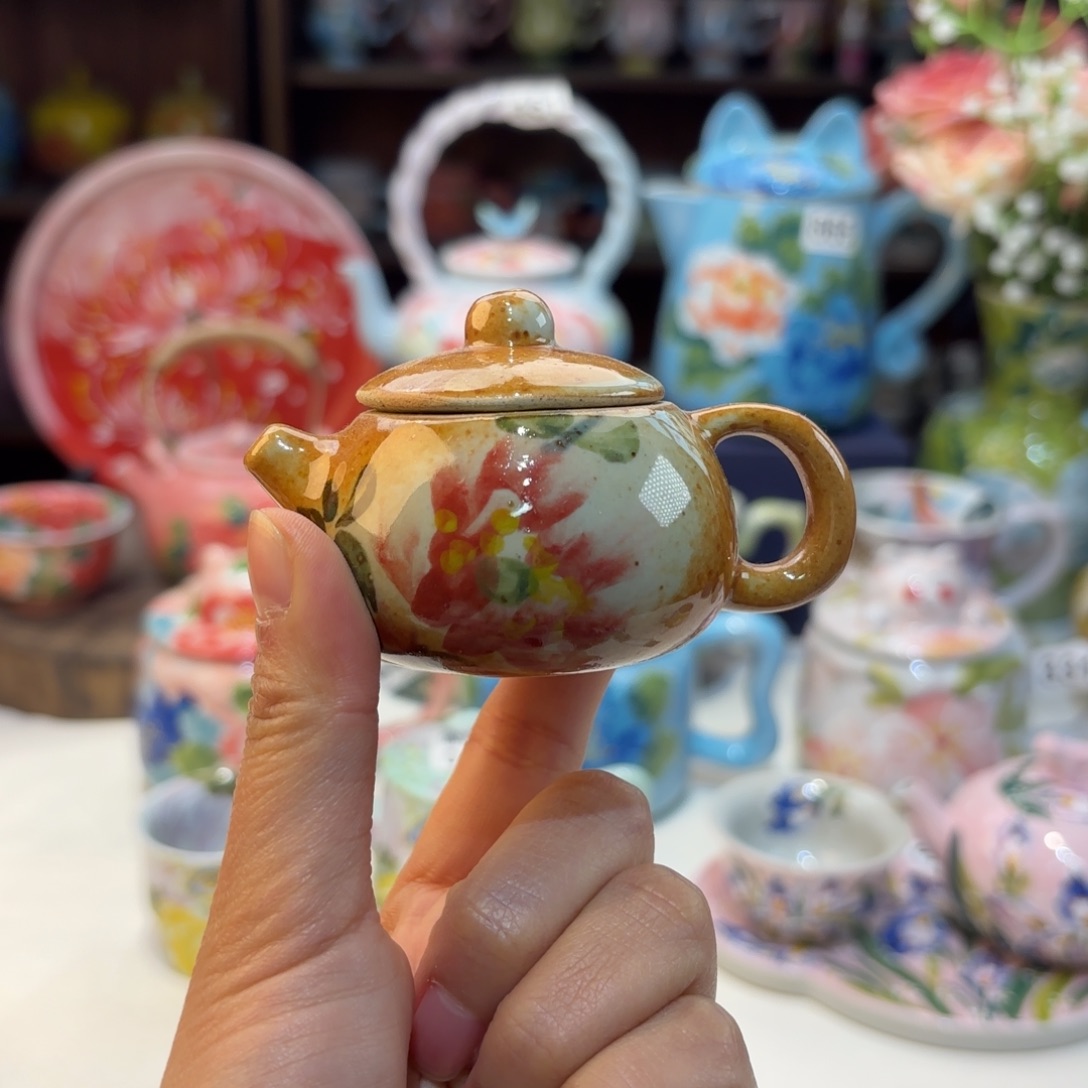 景德镇手绘高温釉下彩陶瓷茶具