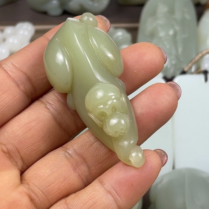 和田玉（糖玉）挂件未镶嵌