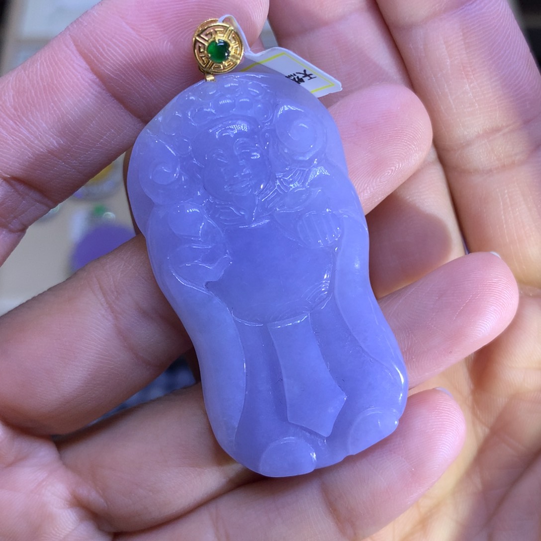 翡翠戒指18K金镶嵌翡翠