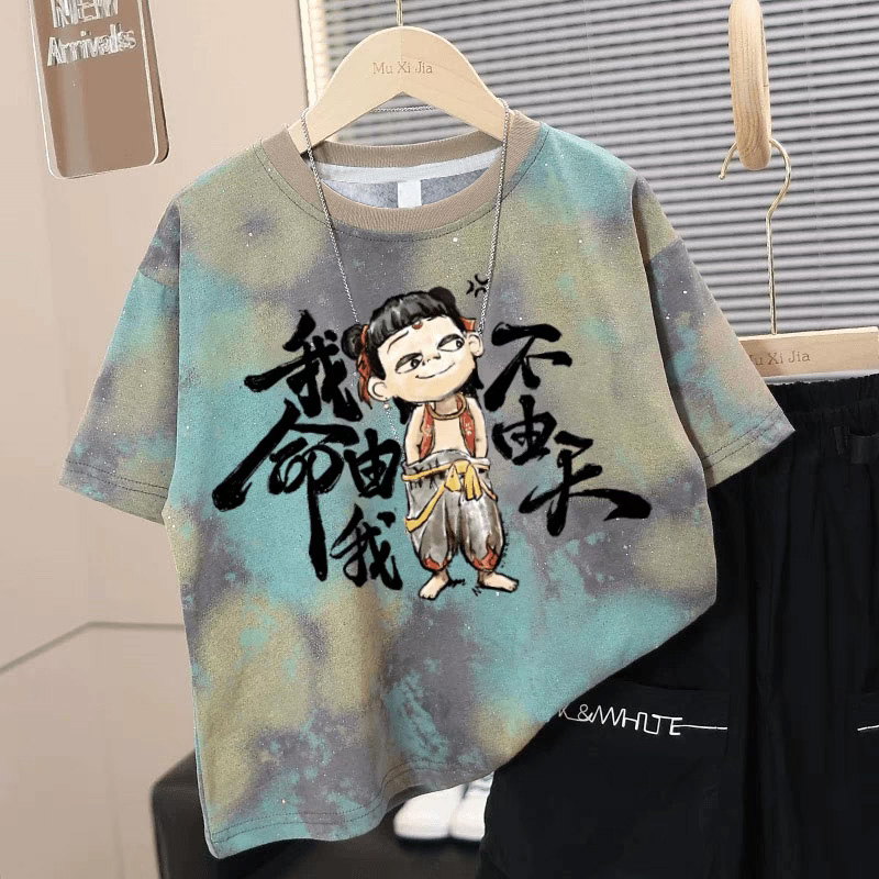 【100%纯棉】儿童T恤短袖2025年新款男孩夏款半袖中大童夏季上衣潮T