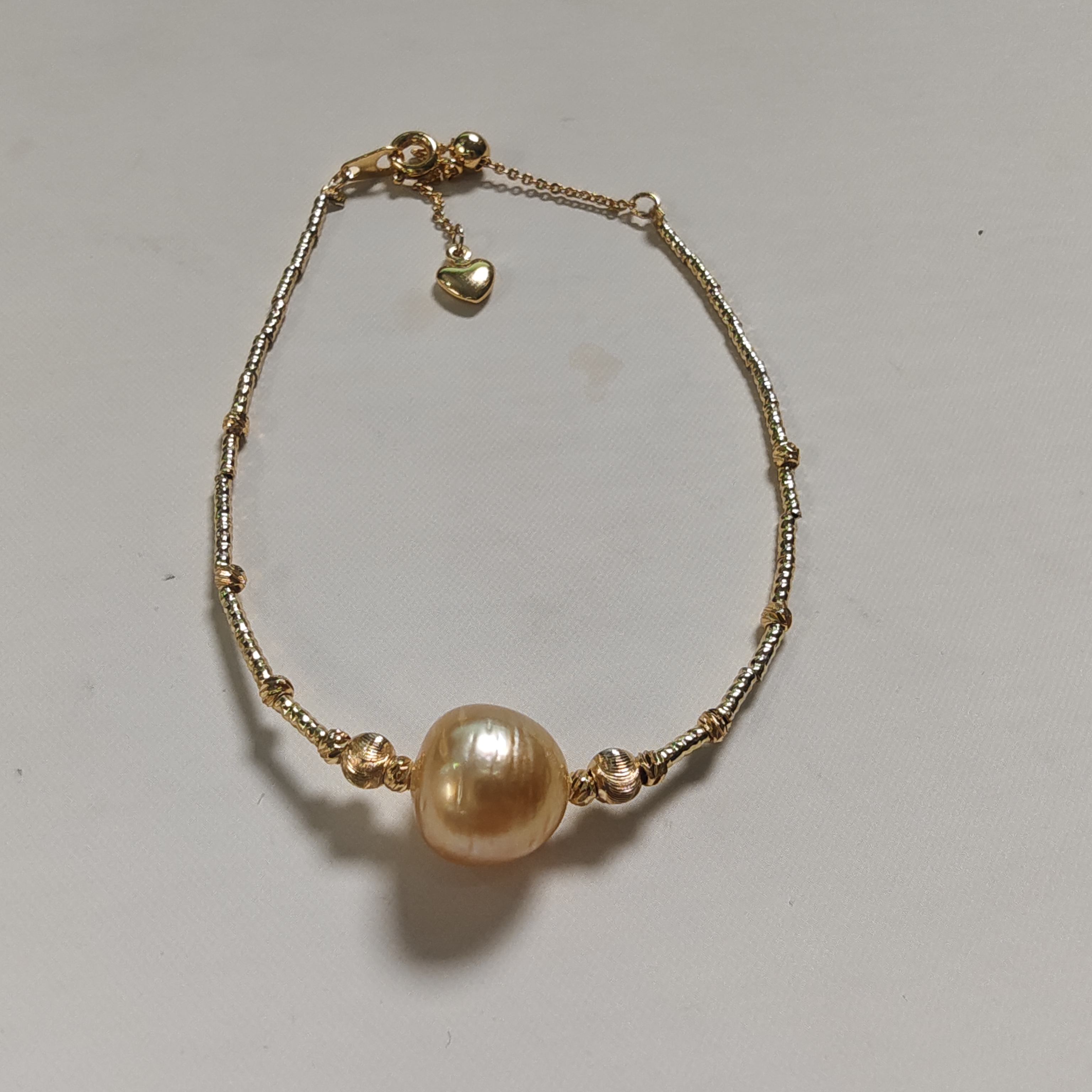 【三生专享】海水金珠10-11mm珍珠手链