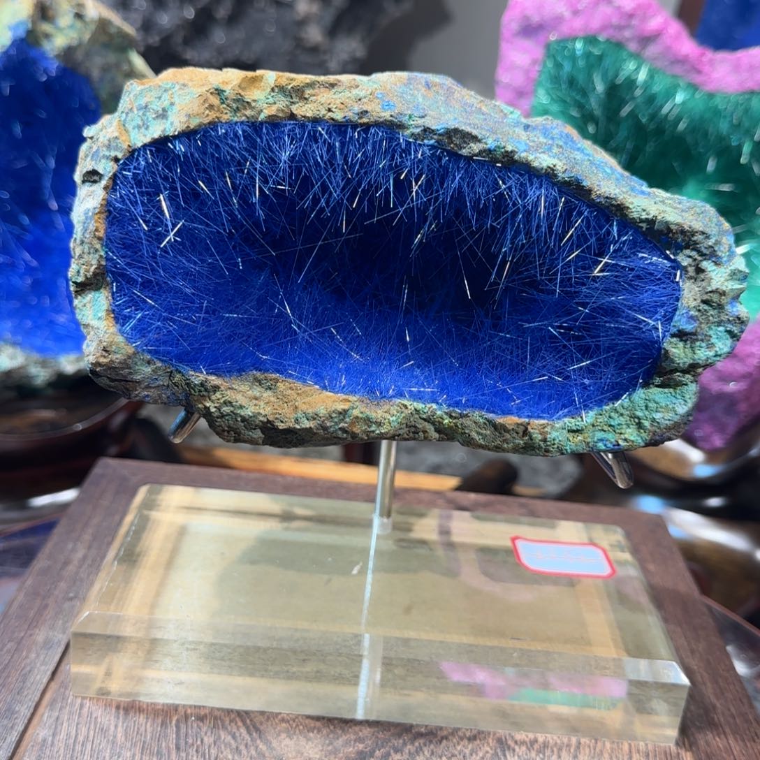 紫砂矿物晶体摆件