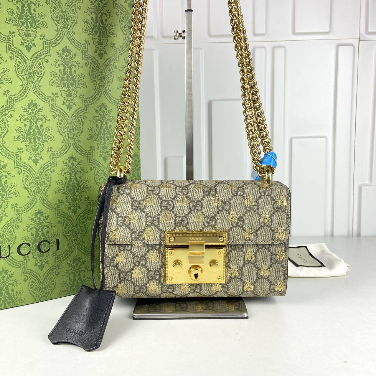 99新 GUCCI/古驰 丁丁专属 古驰蜜蜂padlock LM3125
