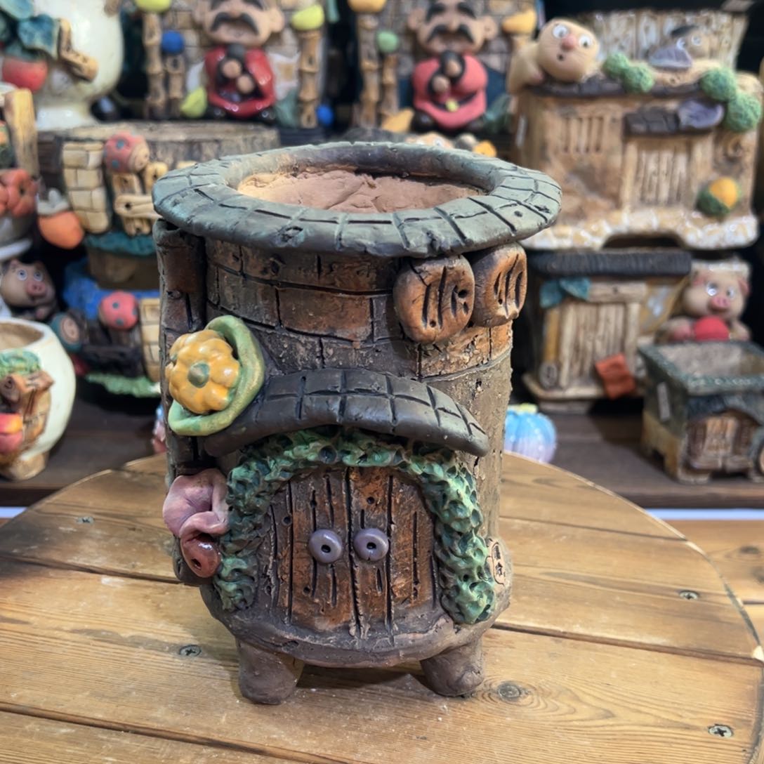 红陶嘻哈多肉花盆