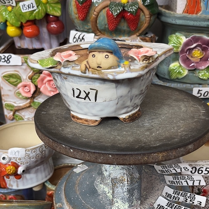 粗陶材质多肉花盆