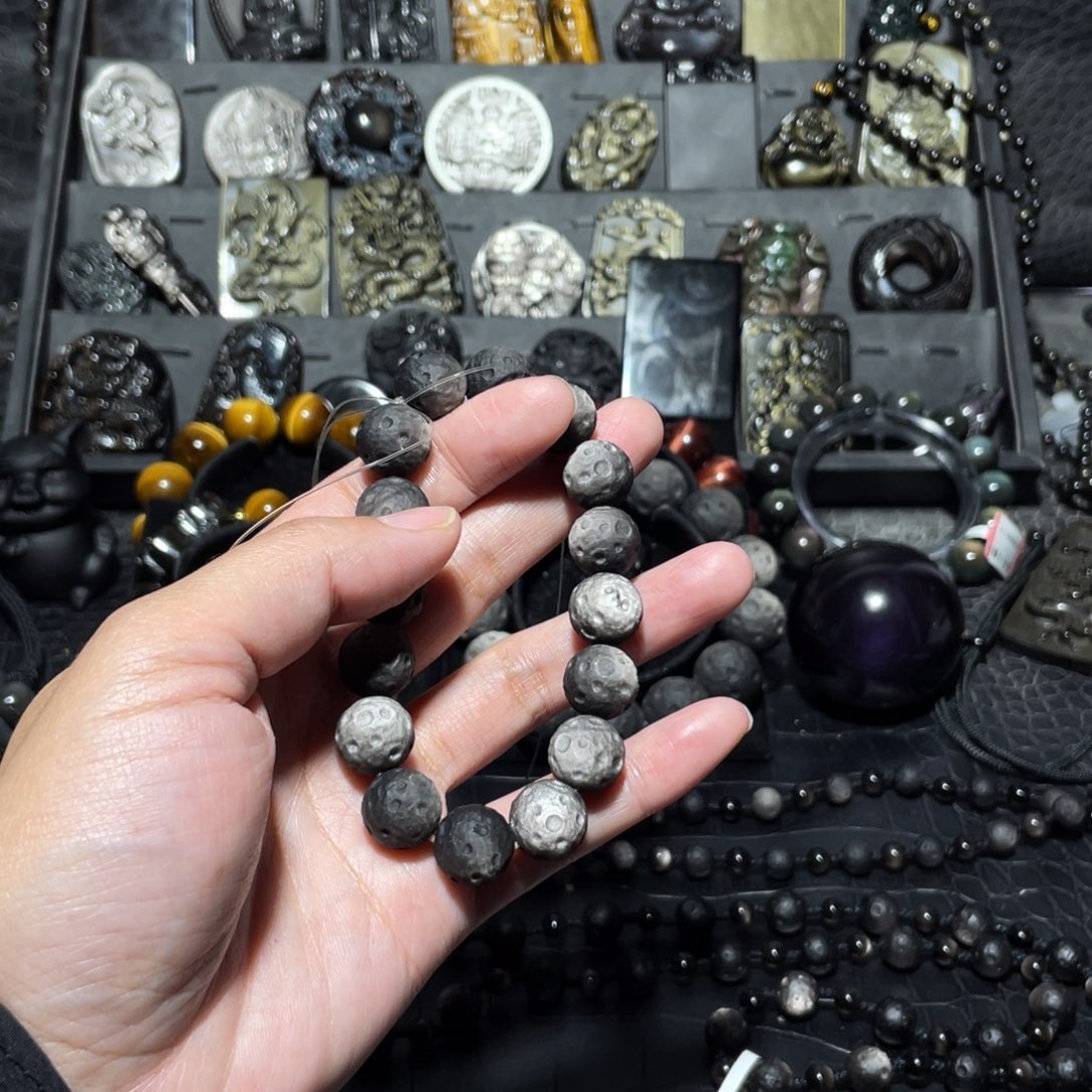 黑曜岩手链未镶嵌张*森