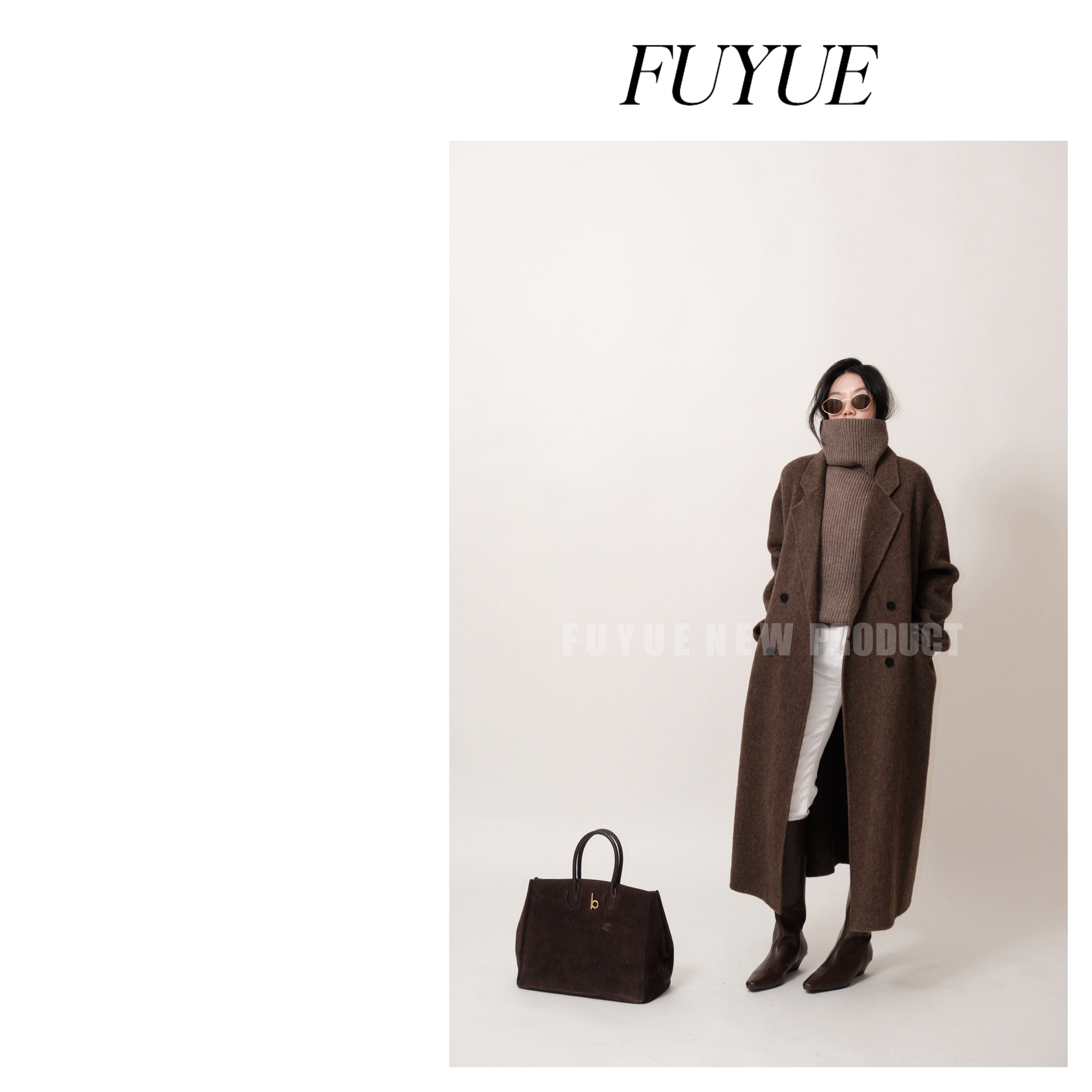 FUYUE赴约 品质 "浪漫北国"羊驼毛大衣版型正质感秋冬大衣