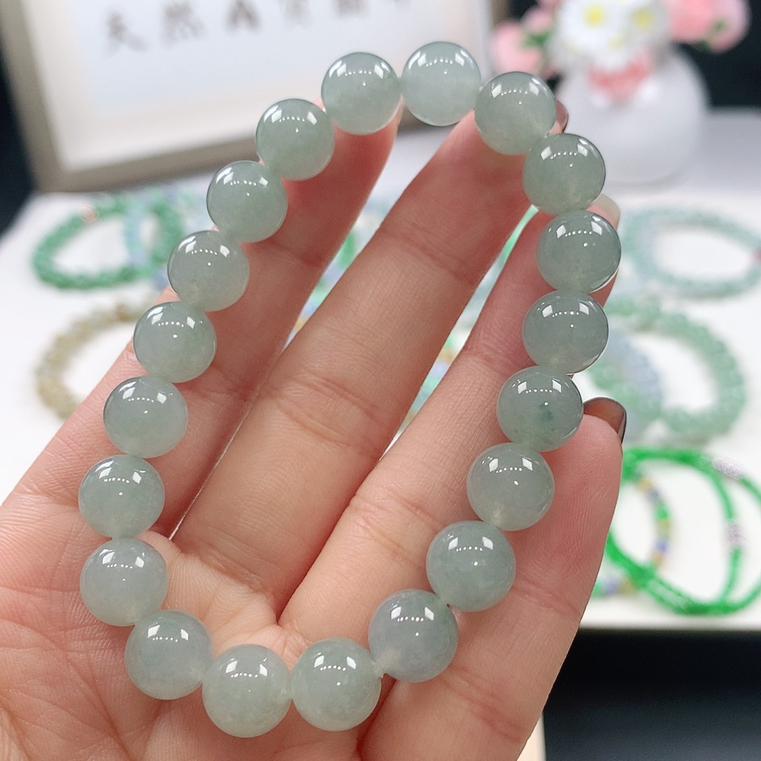 翡翠未镶嵌手链9.5mm