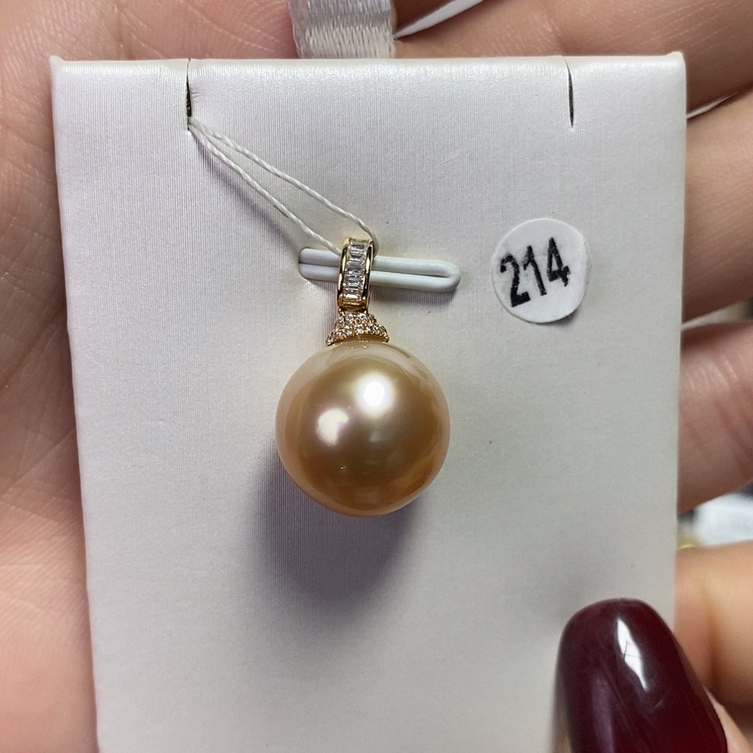 海水珍珠吊坠(不含链)18K金镶嵌
