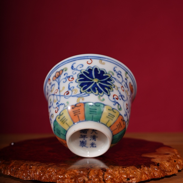 520清光绪青花加彩 瓷器收藏 文物商店 明清瓷 非仿古工艺品